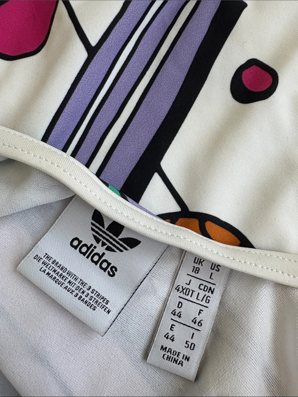Adidas Collective Memories Bodysuit retro-inspired One Piece Swimsuit Size Large